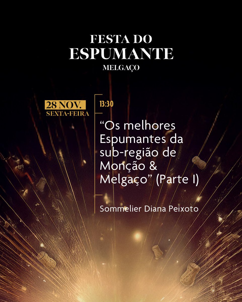 mun_melgaco's tweet photo. As provas comentadas voltam a integrar o programa da Festa do Espumante.
A sommelier Diana Peixoto vai conduzir duas sessões dedicadas a aromas, métodos e perfis que fazem destes espumantes uma referência nacional.

Consulte o programa completo em https://t.co/WoNsnF5eef https://t.co/xxCE0LDgQC
