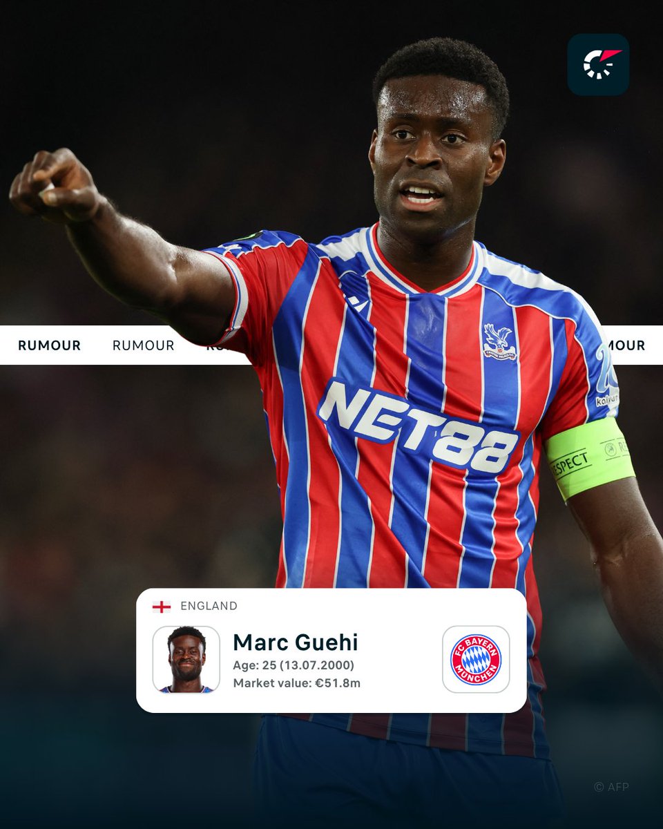 Flashscorecom's tweet image. 🇩🇪🔜? The transfer saga takes another twist, as Bayern Munich enter the race for Marc Guehi. 👀 flashsco.re/43f7antx