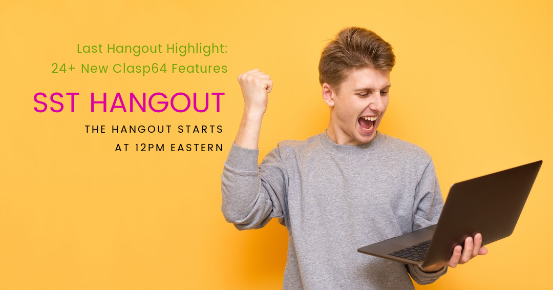 SeriouslySmartT's tweet image. 🎉 Get ready for some serious fun! SST Hangout starts today at 12 noon eastern! 😂 Join us and let&apos;s get together to share laughs, ideas, and possibly some cheesy jokes! 😄 Don&apos;t miss out – click the link to join! 👉 wix.to/a3Co3Zr #SSTHangout #BiofeedbackTraining #SCIO