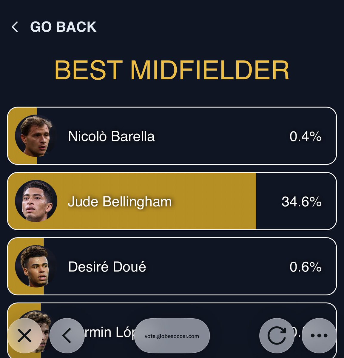 JB5Gold's tweet image. Vote for Jude🙏🏼
🔗 ➡️ vote.globesoccer.com/vote/best-midf…