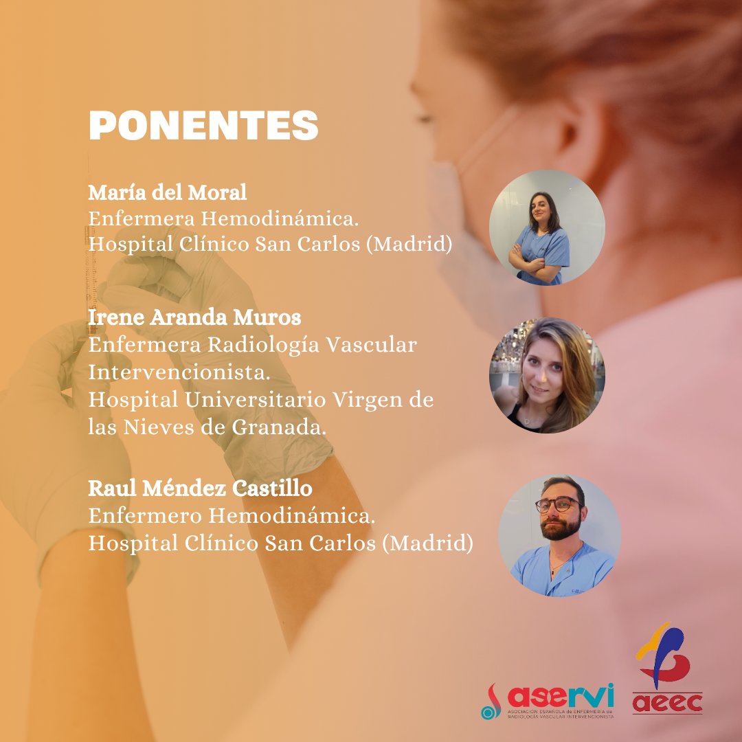 🧠 WEBINAR#AEEC Actualización en tromboembolismo pulmonar (TEP): desde la enfermería de hemodinámica y radiología intervencionista  
🗓️ 27/11🕕 18h
Ponentes: María del Moral, Irene Aranda y Raúl Muñoz
Moderan: Teresa Guiberteau y Cipriano Viñas
Inscríbete: sl1nk.com/uz0aw