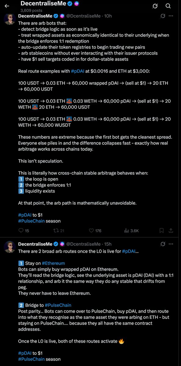 DefiPulsePro's tweet image. pDAI and the Shifting Narratives Around Instapeg Claims 📢

Following recent challenges, @DcentraliseMe has presented a new narrative.

👉Previous (old) narrative (from a few days ago, I believe now deleted by him, copy saved below for reference):

1. WETH bridge open by LS
2.…