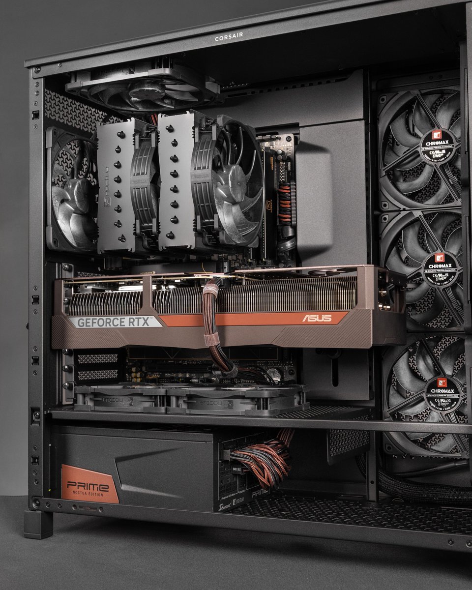 mr_matt_lee's tweet image. Noctua Goated… Again 🦉 Next-Gen G2 Chromax is here and you bet I had a build ready! Featuring the new NH-D15 G2 Chromax &amp;amp; NF-A14x25 fans, this is a blackout dream. Low noise, high airflow and stacks of style! Watch the vid 👉 youtu.be/U7CtsyzVPhw

@Noctua_at #pcbuild #gaming