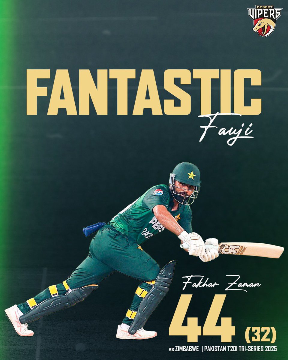 TheDesertVipers's tweet image. Fakhar Zaman loves keeping the scoreboard busy once again! 😌🙌🏼

#DesertVipers #FangsOut