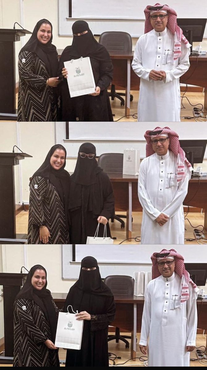 تهانينا للفائزين بالمراكز الثلاثة الأولى✨: 
🥇المركز الأول: لما وحيد حجازي – التوعية والتعزيز الصحي
🥈المركز الثاني: مروج سامي عطرجي – المعلوماتية الصحية
🥉المركز الثالث: رهف هادي عسيري – التوعية والتعزيز الصحي

وكل الشكر لبقية الطالبات المميزات المشاركات من الكلية..