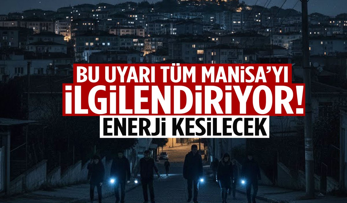 Bu uyarı tüm Manisa’yı ilgilendiriyor! Enerji kesilecek…
manisakulishaber.com/bu-uyari-tum-m…