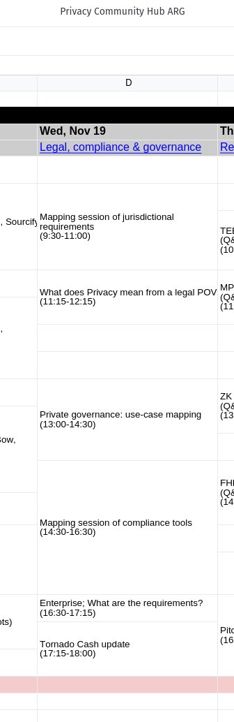 今天在 EFDevcon 有隐私相关的活动哦☀️

 - zkTLS 日 @PrivacyEthereum
 - 隐私社区中心的法律、合规和治理日
- Women in Web3 社区中心 @winprivacy 的实用隐私

场馆外
- 