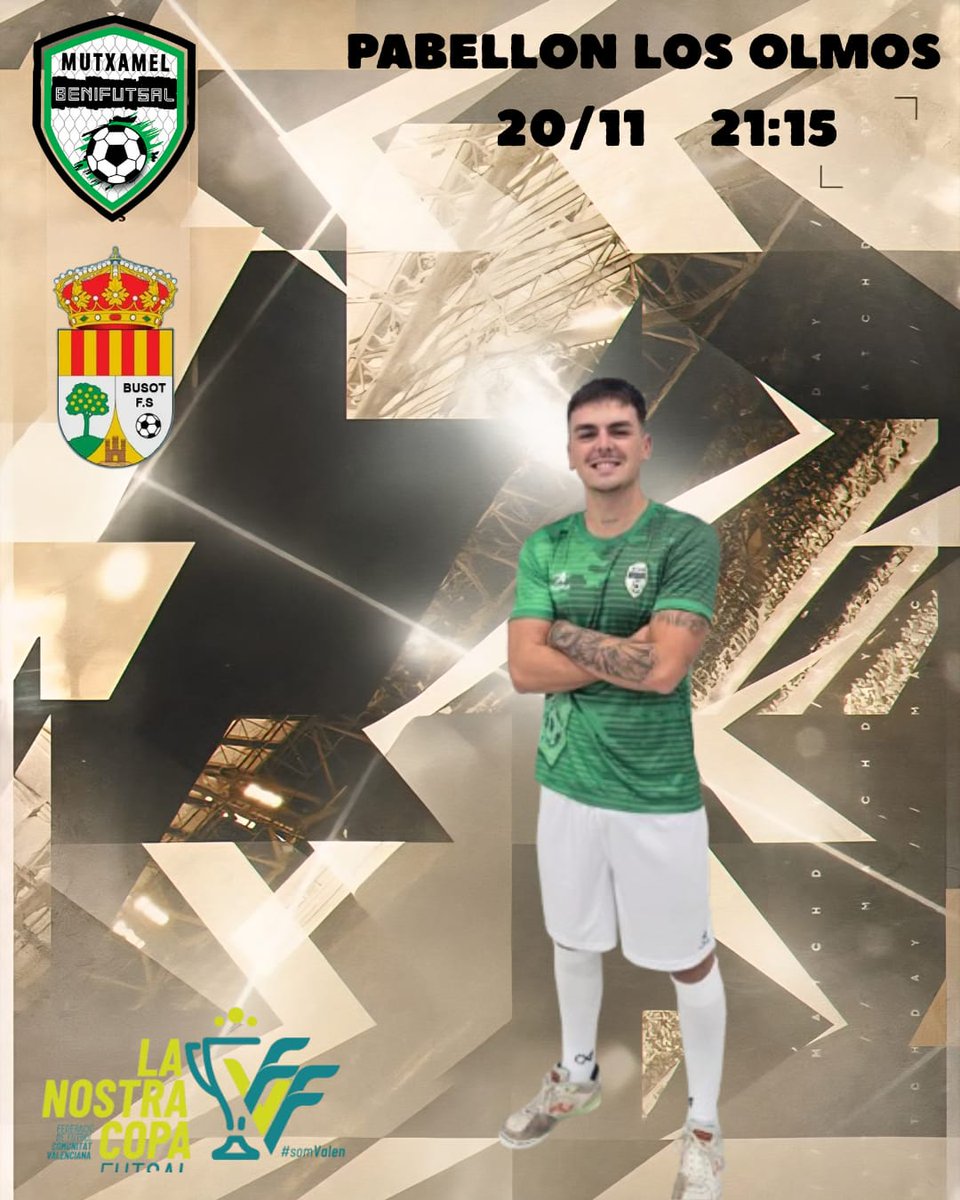 TERCERA ELIMINATORIA DE COPA
El derbi vuelve… y esta vez llegamos con más ilusión, más ambición y más ganas de dejarlo absolutamente todo en la pista.
Este jueves, a las 21:15, el Pabellón Los Olmos será el escenario donde lucharemos por seguir avanzando.
Benifutsal vs Busot