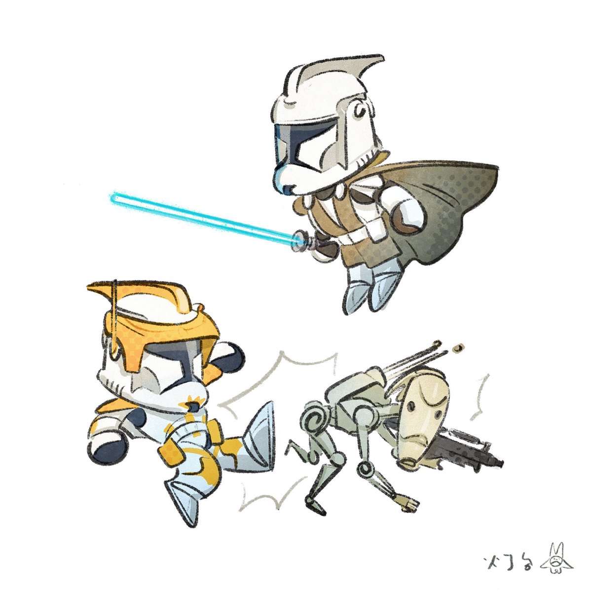 tmtmtomor's tweet image. アームドオビワン&amp;amp;武闘派コーディー