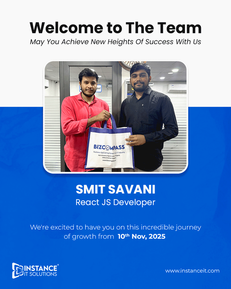 instance_it's tweet image. We’re excited to welcome our newest team members to the Instance IT family! 💙

#WelcomeOnBoard #InstanceITSolutions #NewJoiners #TeamGrowth #WorkCulture #TechCommunity #InnovationAtWork #CareerJourney #TeamExpansion #WorkplaceVibes #GrowingTogether