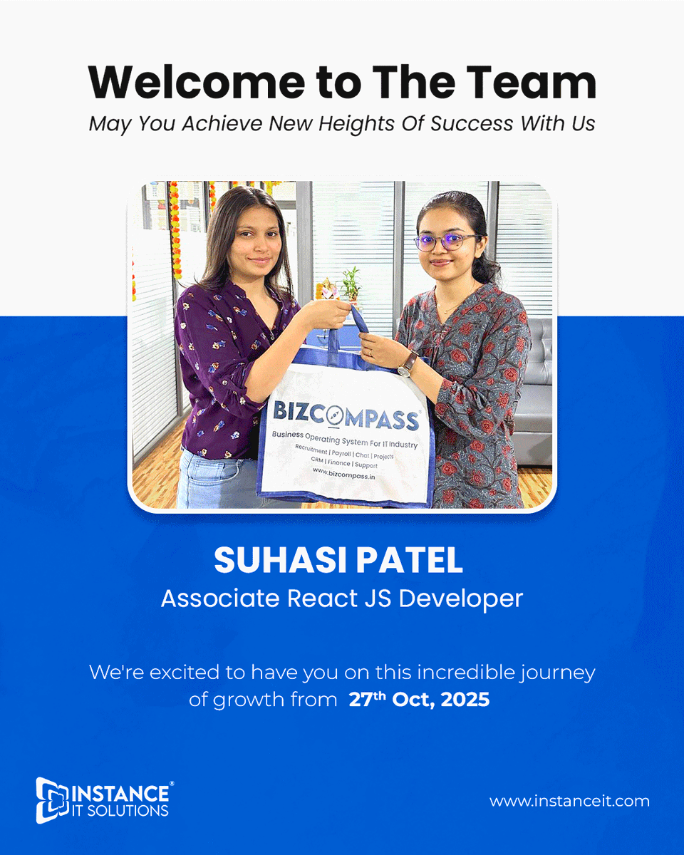 instance_it's tweet image. We’re excited to welcome our newest team members to the Instance IT family! 💙

#WelcomeOnBoard #InstanceITSolutions #NewJoiners #TeamGrowth #WorkCulture #TechCommunity #InnovationAtWork #CareerJourney #TeamExpansion #WorkplaceVibes #GrowingTogether