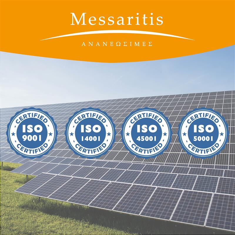MessaritisPV's tweet image. ☀️ Στη #MessaritisΑνανεώσιμες, με ιστορία από το 1955 και πάνω από 200MW έργων σε 30+ νομούς, θέτουμε την ποιότητα και την αξιοπιστία στο επίκεντρο κάθε έργου.

Οι πιστοποιήσεις #ISO: 9001, 14001, 45001, 50001 που εφαρμόζουμε αντικατοπτρίζουν τη δέσμευσή μας για συνεχή βελτίωση.