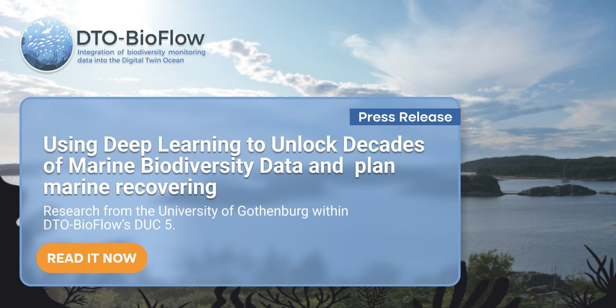 DTOBioFlow's tweet image. 🌊Within DTO-BioFlow’s DUC5, University of Gothenburg researchers used #AI to analyse 26 years of underwater videos from Kosterhavet National Park, showing how #DeepLearning turns hidden #biodiversity #data into insights for smarter #marine planning.
🔗tinyurl.com/2fz2stb9