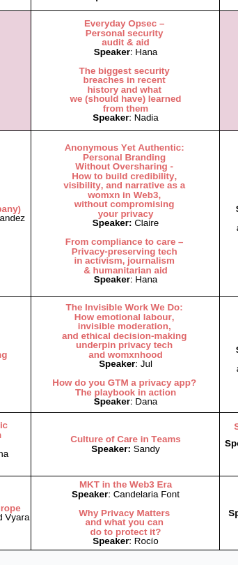 今天在 EFDevcon 有隐私相关的活动哦☀️

 - zkTLS 日 @PrivacyEthereum
 - 隐私社区中心的法律、合规和治理日
- Women in Web3 社区中心 @winprivacy 的实用隐私

场馆外
- 