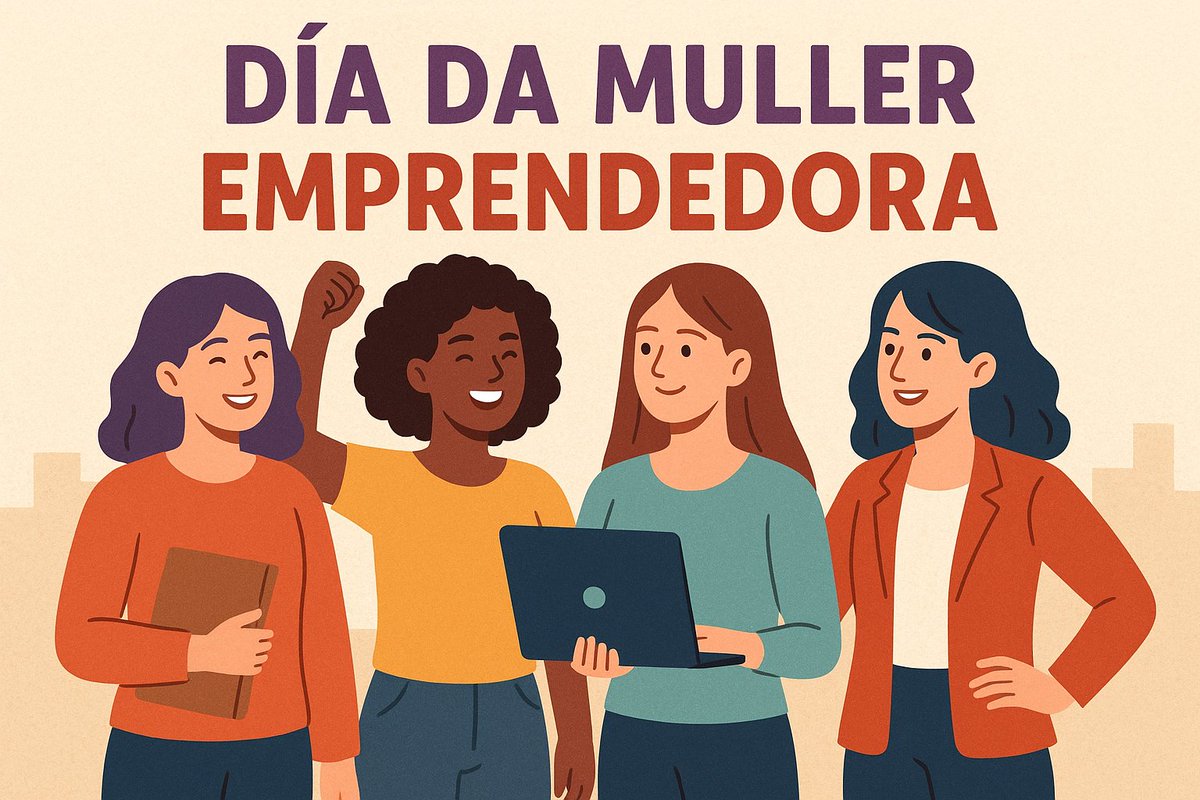 🌟 Día da Muller Emprendedora 🌟
Hoxe celebramos a forza, a creatividade e a valentía de todas aquelas mulleres que deciden poñer en marcha os seus soños.
✨ Este 19 de novembro sirva para recoñecer o esforzo de tantas mulleres que inspiran, crean oportunidade e impulsan o cambio