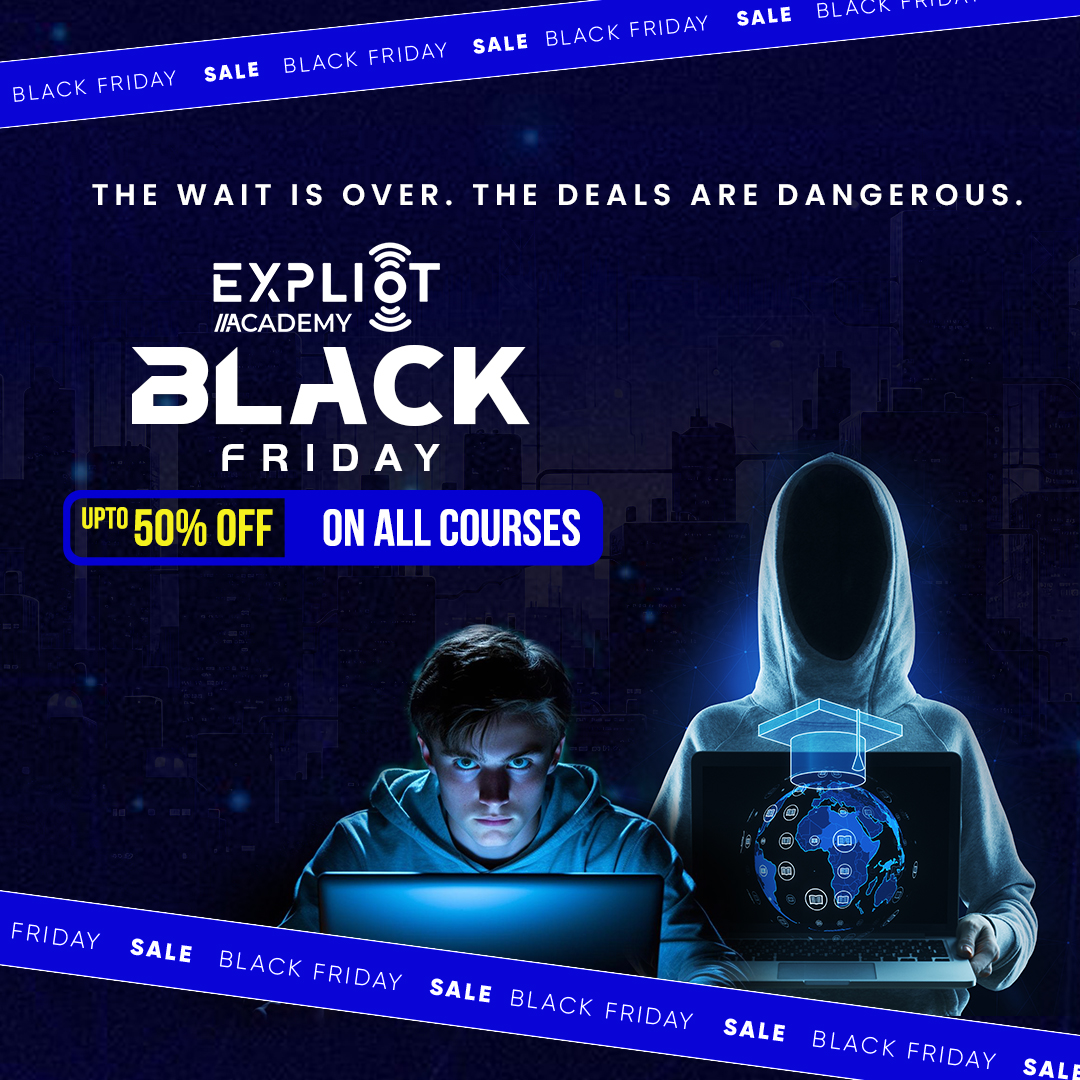 expliot_io's tweet image. The wait is over. The deals are dangerous.

EXPLIoT Black Friday is LIVE – up to 50% OFF tools &amp;amp; courses for those who’d rather be in the lab than in slide decks.

Store: store.expliot.io
Academy: academy.expliot.io

#EXPLIoT #BlackFriday #CyberSecurity