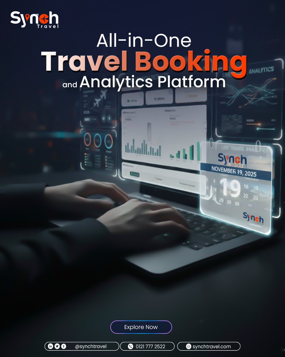 SynchTravel's tweet image. Say goodbye to chaos and hello to clarity! Manage bookings, agents, invoices, and suppliers all in one sleek dashboard. Your travel agency just got smarter. 
#TravelTech #DashboardMagic #SynchTravel