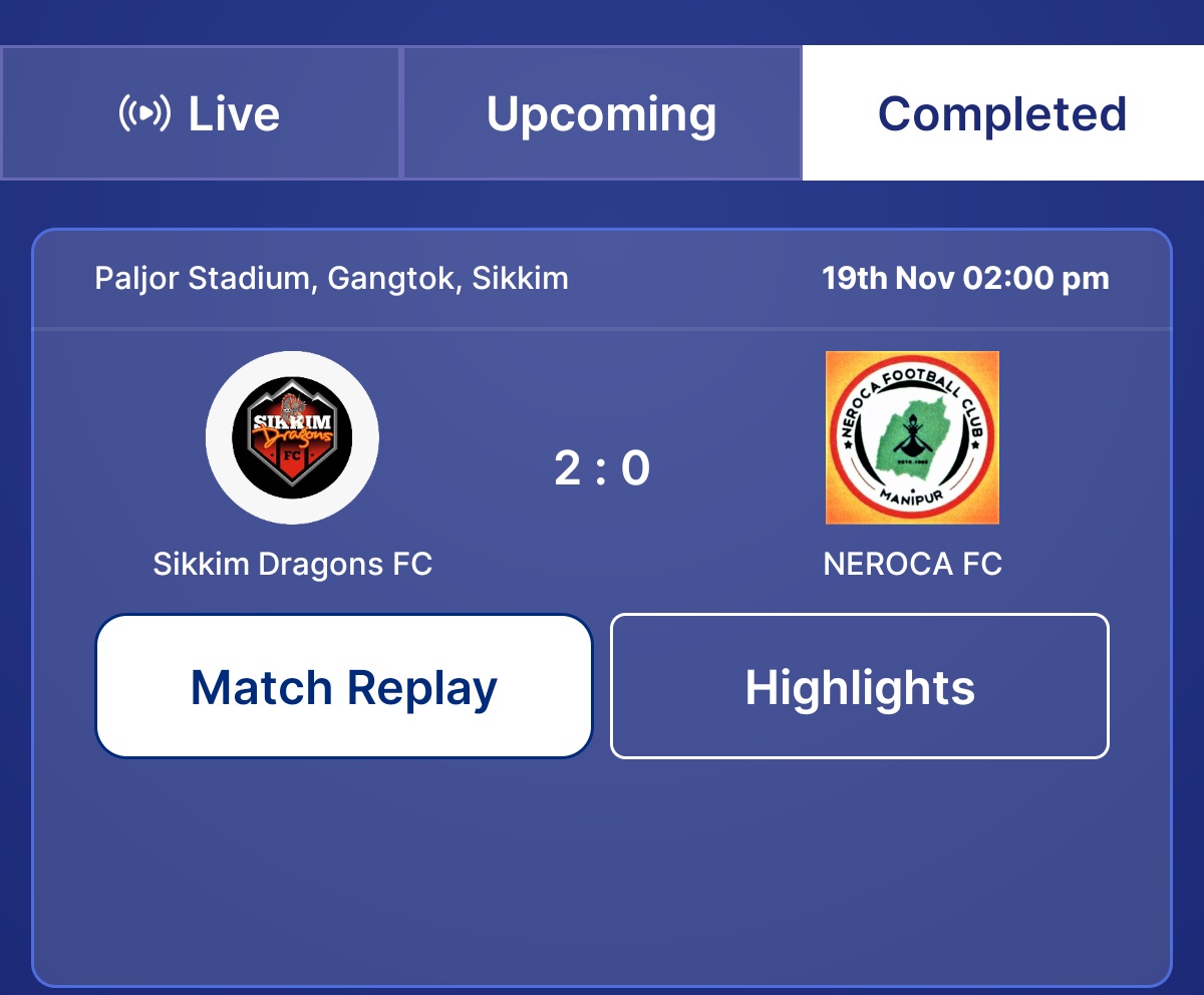 uddiptaNEUFC's tweet image. @NEUtdFC will face Sikkim Dragons FC in the quarter finals of the Sikkim Governor&apos;s Gold Cup on 24th November at 4:30pm as they beat NEROCA earlier today. 

The defending champions will be up for it 😉💪🏽🔥

#NEUFC