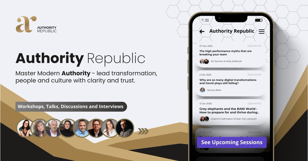 SpeakerWorld's tweet image. Connect with peers, share candid insights, and level up your practice.

Authority Republic is where leadership learning actually sticks!  linkedin.com/company/author… 

In partnership with Authority Republic

#LearningCommunity #AuthorityRepublic
