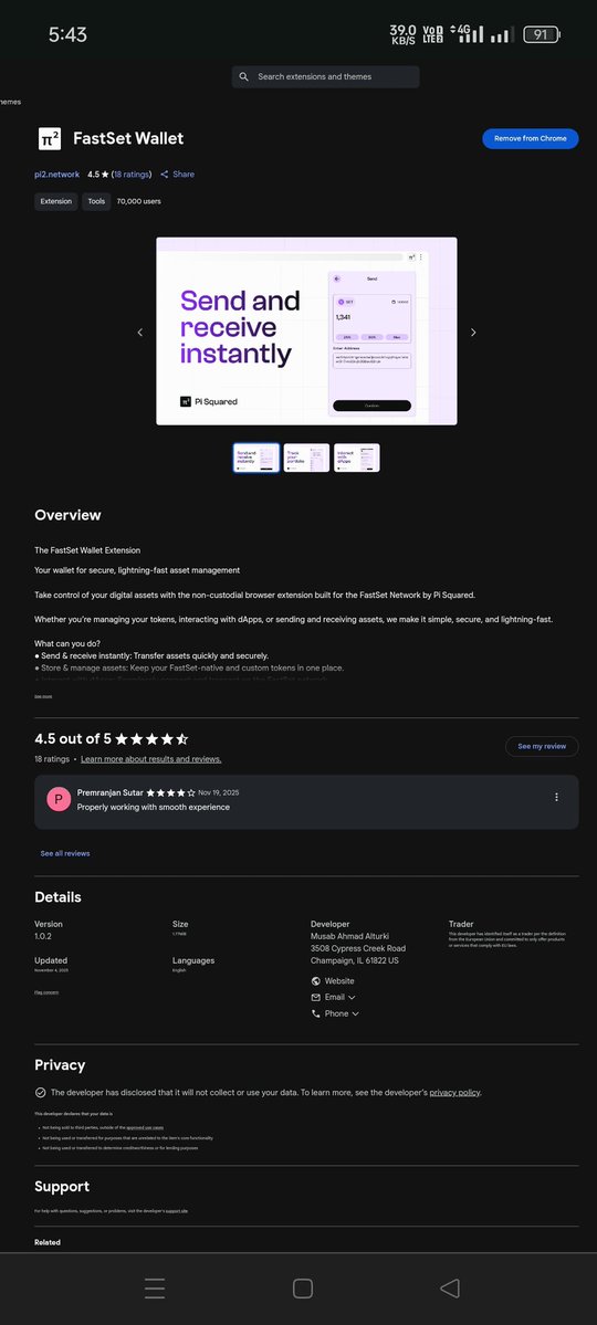 Premsutar840's tweet image. 🚀 Introducing the FastSet Wallet Extension by Pi Squared!
⚡ Ultra-fast, secure &amp;amp; fully non-custodial
🔐 Your keys, your control
🚀 Built on FastSet’s massively parallel, scalable infrastructure
Start your Web3 journey with FastSet today!
#FastSet #Web3 #Crypto #PiSquared