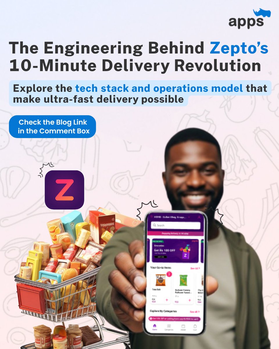 AppsRhino's tweet image. Most businesses lose time in areas they never measure…and that’s exactly where Zepto changed the game.

Full breakdown in the comment box...don’t miss this one.

#QuickCommerce 
#OnDemandDelivery #GroceryDelivery 
#DeliveryStartup #Zepto #LogisticsTech