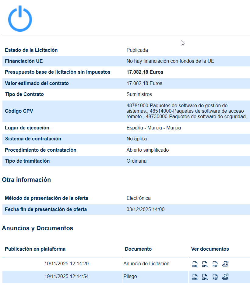 📣 Anuncio de licitación
🖥 Suministro, implantación y soporte de una solución de Unified Endpoint Management (UEM) para el Ayuntamiento de Molina de Segura, en el marco del cumplimiento del Esquema Nacional de Seguridad (ENS)

ℹ️ Más información: acortar.link/Bs9dOQ