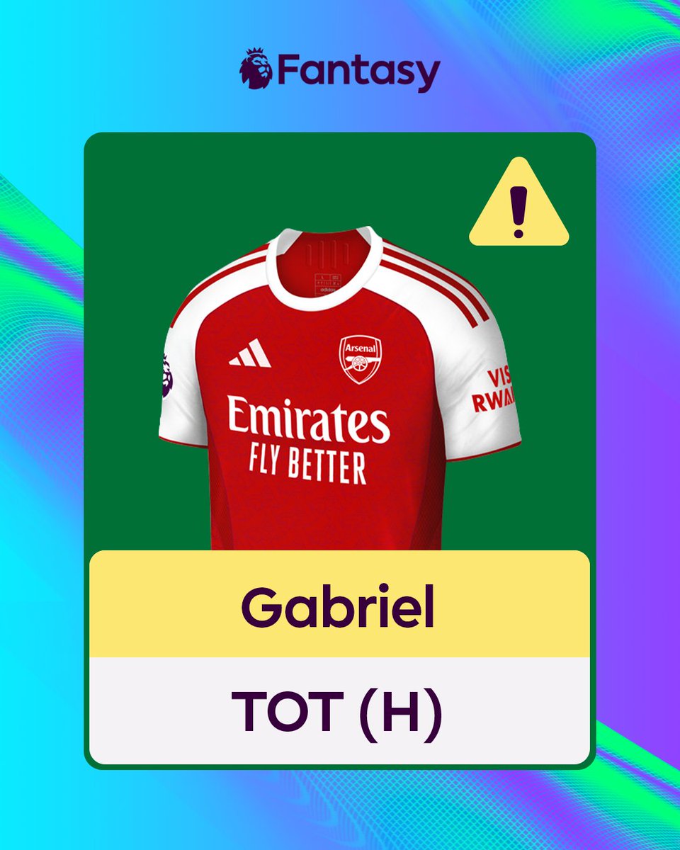 OfficialFPL's tweet image. Gabriel is currently owned by 42.5% of #FPL managers but is flagged as having a thigh injury for GW12☹️

Who could you replace the Arsenal defender with? 

👉 preml.ge/4hb5w2fm