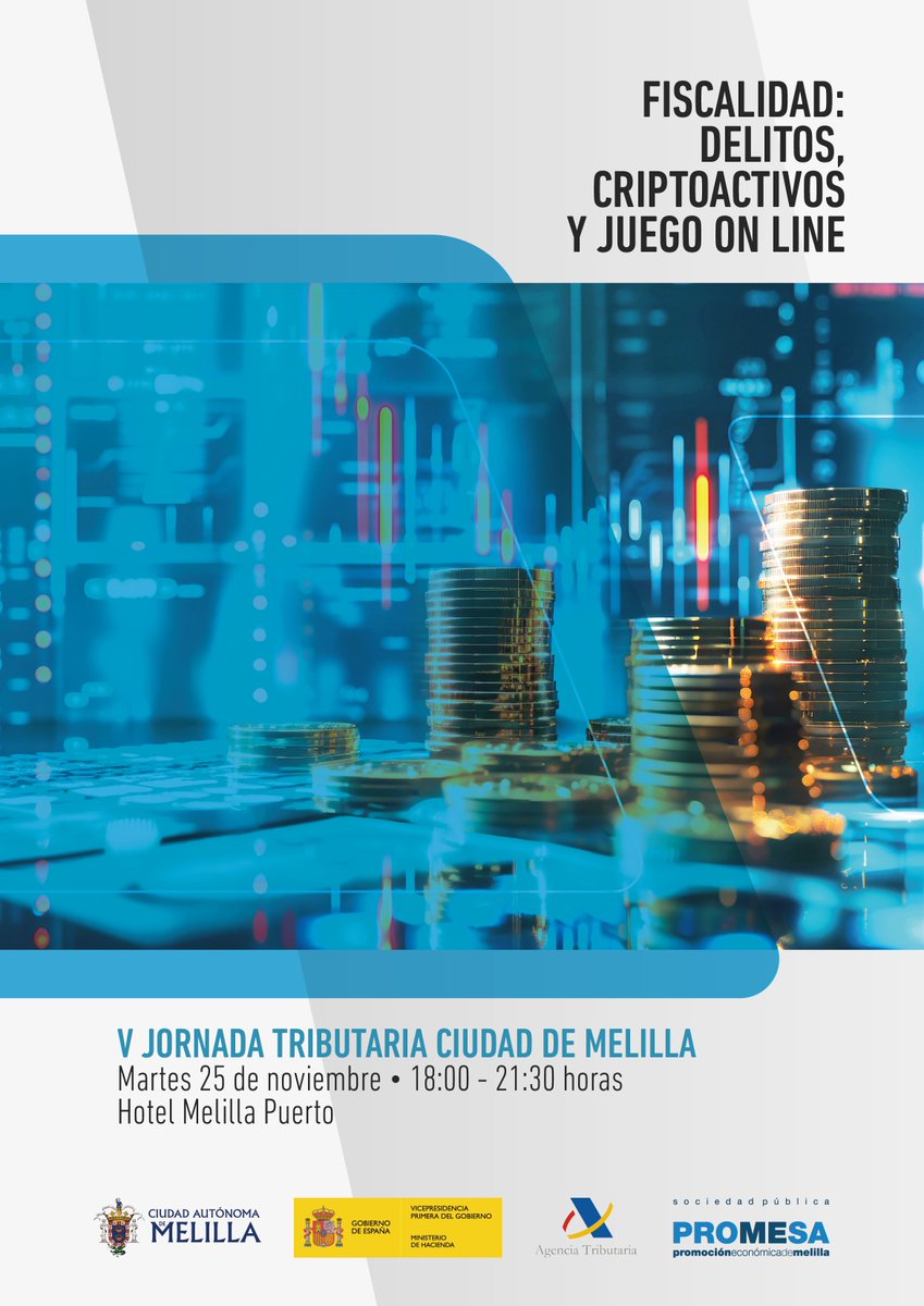 ℹ️El 25 de noviembre tiene lugar la V Jornada Tributaria Ciudad de Melilla

facebook.com/PopularTelevis…