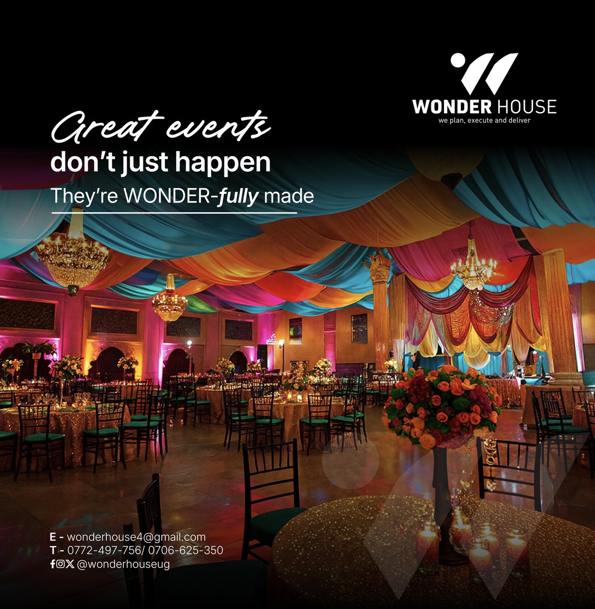 wonderhouseug's tweet image. Great events don’t just happen, they’re curated through intentional PLANNING and meticulous EXECUTION. At Wonder House, we ensure to DELIVER moments worth remembering🧡

☎️ +256706625350 | 772497756 to secure the best planner and manager for your event

#WonderHouse #eventplanner