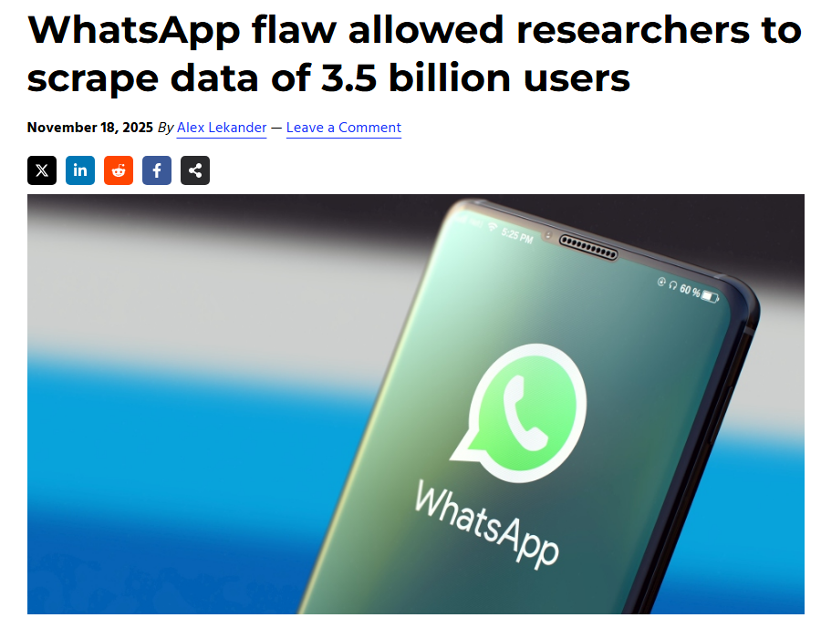 org_scp's tweet image. Stop using @WhatsApp and starting using @signalapp @SimpleXChat @session_app with your friends, family, and business colleagues.

Over 66m accounts were scraped from the United Kingdom. 

cyberinsider.com/whatsapp-flaw-…
