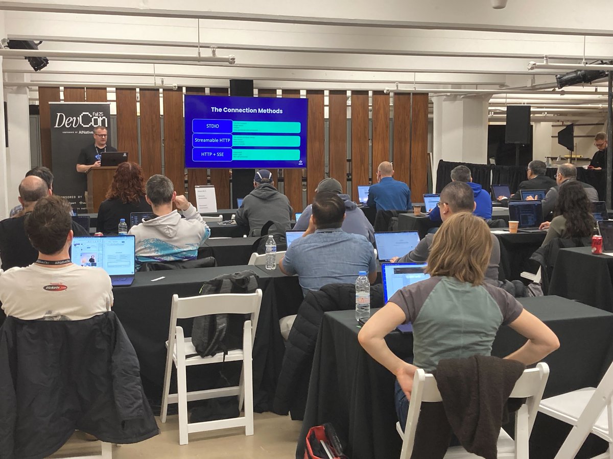 devopsdotcom's tweet image. AI Native DevCon brought together developers, platform engineers and DevOps practitioners to explore how AI is reshaping modern software delivery. Conversations centered on practical patterns for agent workflows, secure AI adoption and platform-driven guardrails that support…
