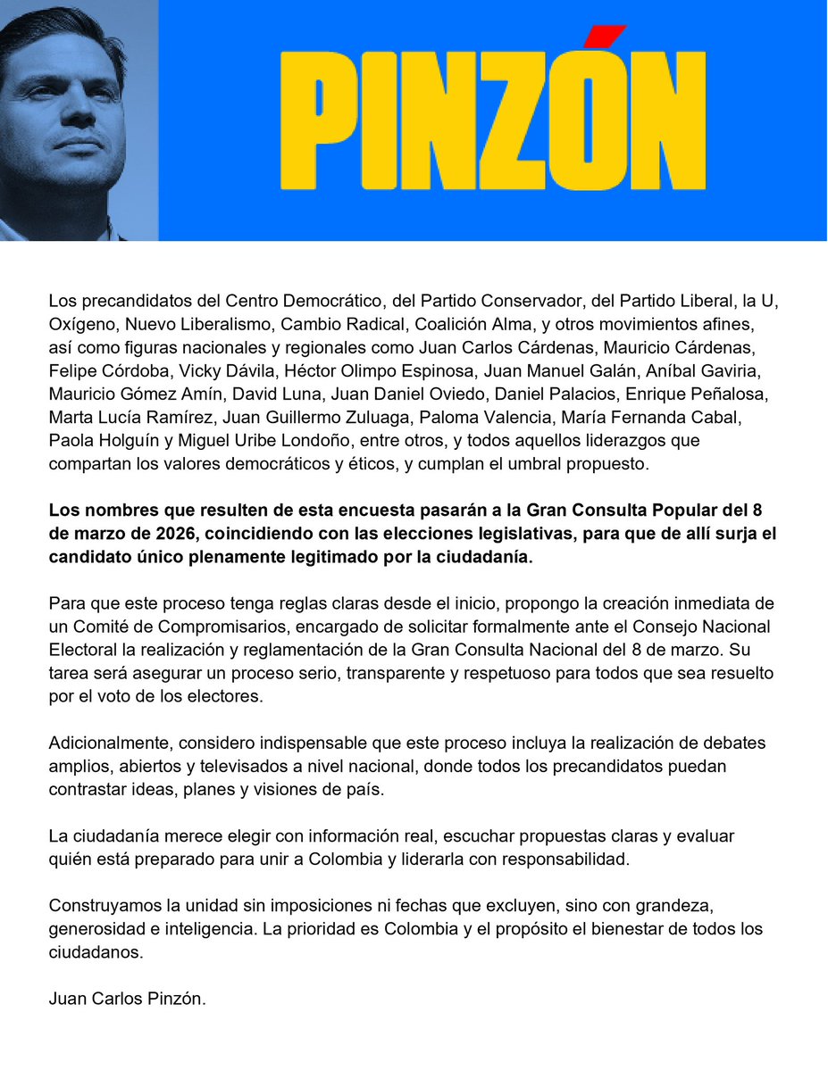 Juan Carlos Pinzón Bueno tweet media