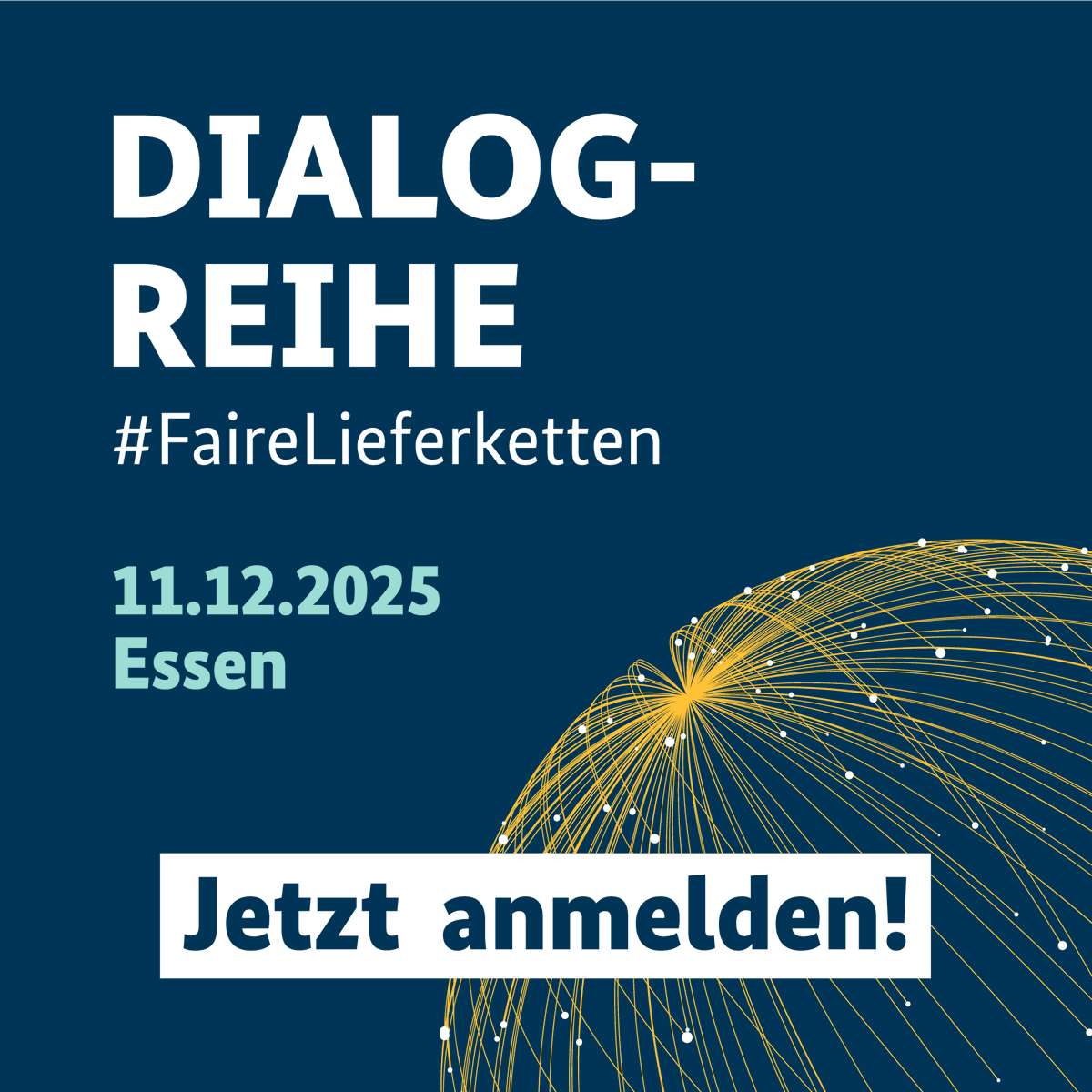 BMAS_Bund's tweet image. Wir setzen die Dialogreihe #FaireLieferketten am 11. Dezember in Essen fort. Denn der Austausch mit Wirtschaft, Wissenschaft und Zivilgesellschaft bringt wichtige Impulse für eine praxisnahe Umsetzung der #CSDDD in 🇩🇪. Jetzt anmelden!

csr-in-deutschland.de/DE/Wirtschaft-…