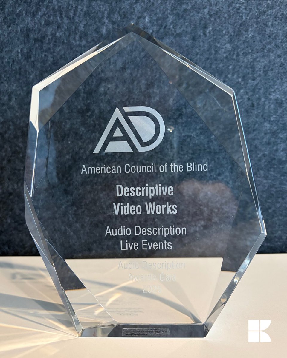 Big congratulations to Descriptive Video Works for winning the Audio Description Award for Live Events! 🏆

The team kept its cool and delivered high-quality English audio descriptions for events like Saturday Night Live, the Olympic Games in Paris, The Game Awards, and more. 👏