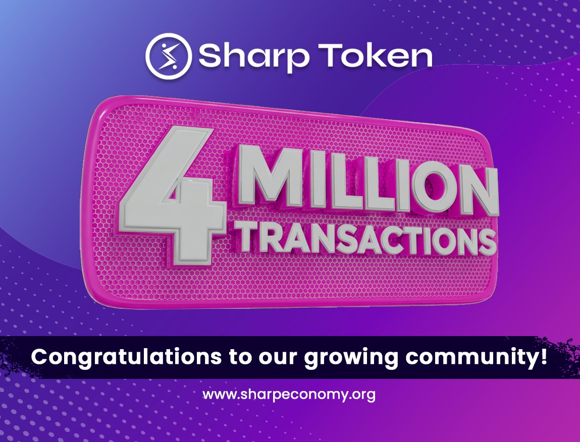 SharpEconomy's tweet image. 🚀 Sharp Economy just crossed 𝟒,𝟎𝟎𝟎,𝟎𝟎𝟎 𝐭𝐫𝐚𝐧𝐬𝐚𝐜𝐭𝐢𝐨𝐧𝐬!

$SHARP is scaling faster than ever - real users, real activity, real momentum.

Next milestone loading… 💎

#SharpEconomy #SHARP #SharpToken