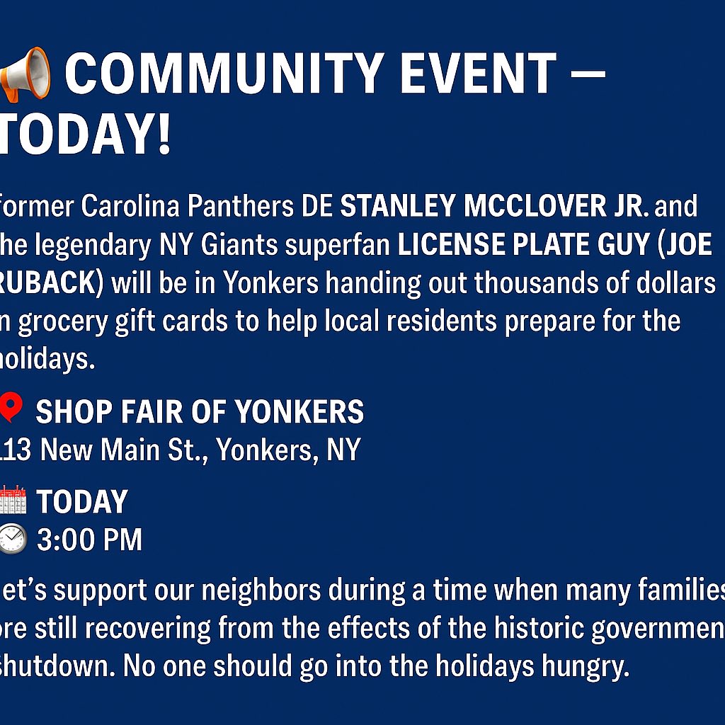 BackSportsPage's tweet image. If you are in the area today drop by and show your support with @LicensePlateGuy #giants #nygiants #givingback