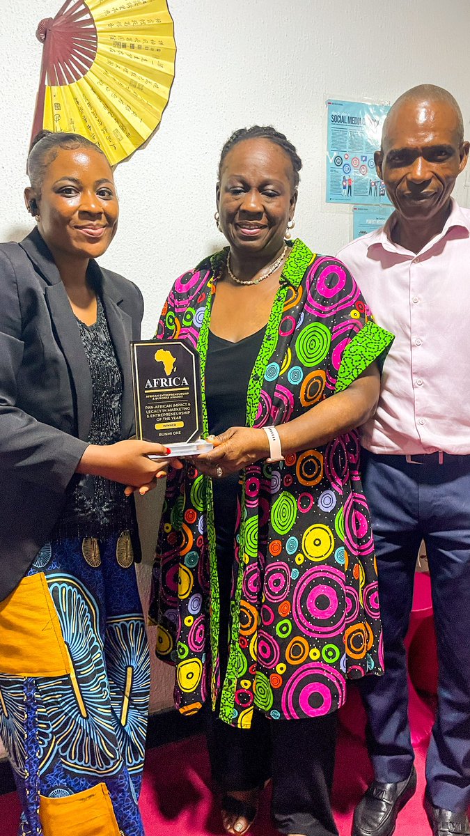 ttybrandafrica's tweet photo. The winner of the Pan-African Impact & Legacy in Marketing and Entrepreneurship of the year 2025 at the just concluded AEBS, is - Bunmi Oke
CEO Ladybird Ltd.
#aebs Mr President Mr President #InternationalMensDay #africanentrepreneurshipandbusinesssummit https://t.co/uxAs1cp6Cr