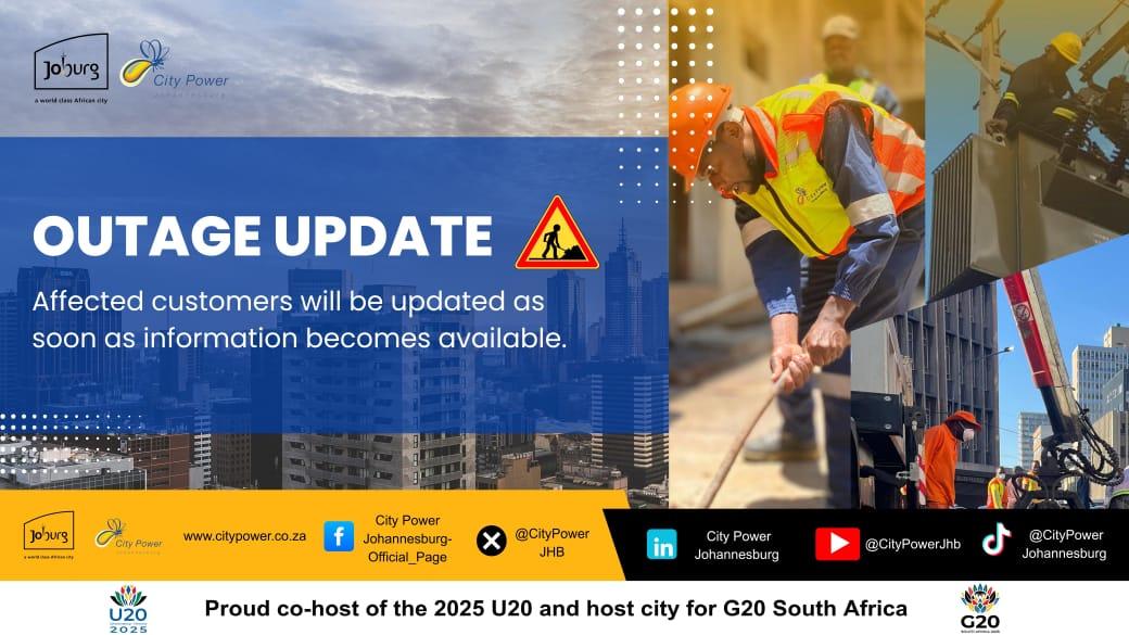 CityPowerJhb's tweet image. #OutageUpdate #CityPowerUpdate #LenasiaSDC 

Outage Update: Lenasia 
Date: 19 November 2025

Ennerdale extension six switching station: A team is on site working on restoring the power supply. 

It is affecting Roodepoort Farm.

Developments will be communicated once new…
