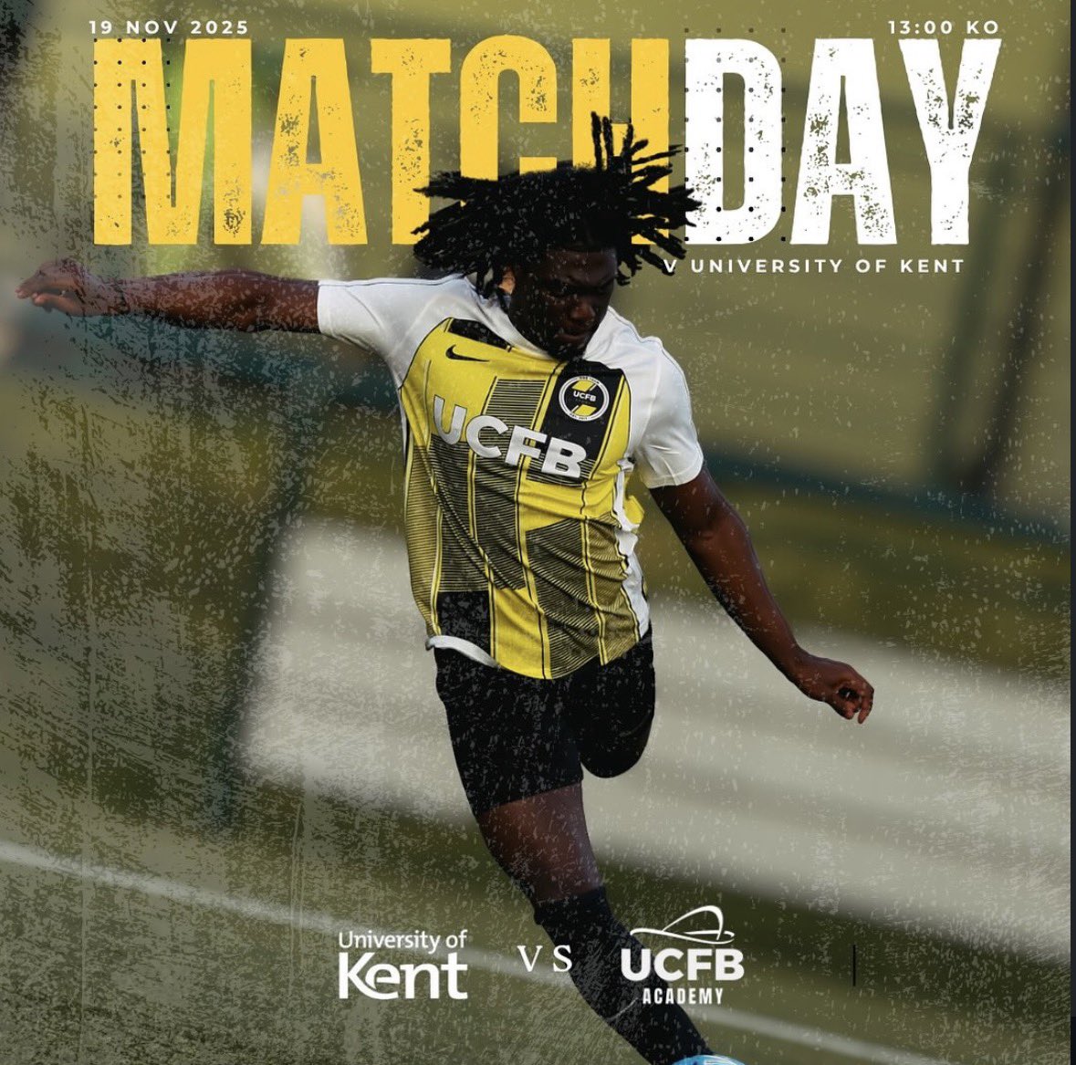 ⚽️𝗠𝗔𝗧𝗖𝗛𝗗𝗔𝗬 𝟰⚽️

Today we’re back on the road to Kent! We face University of Kent in our 4th game of the league campaign!