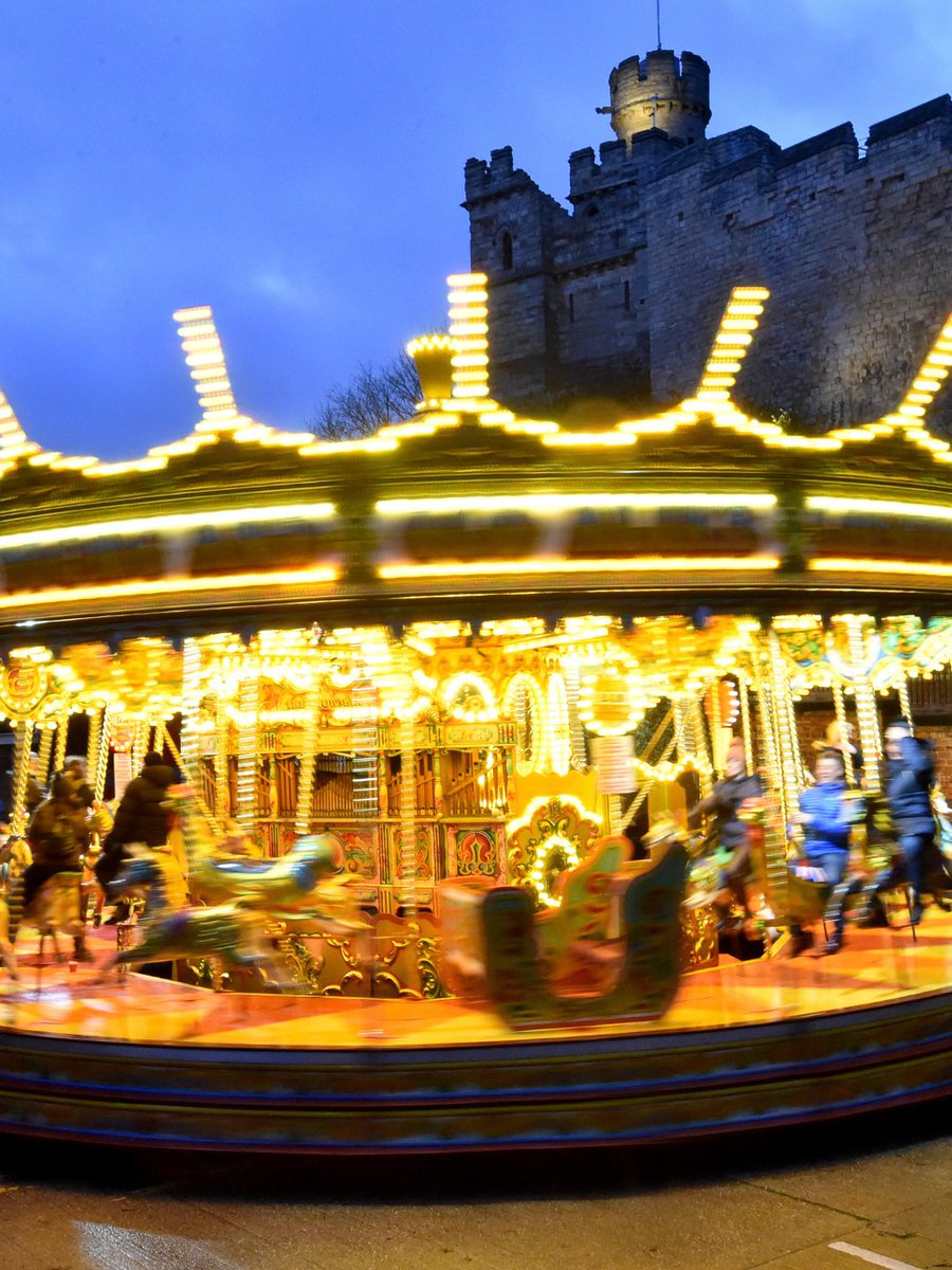 On the 6 and 7 December, take a ride on a traditional carousel under the shadow of Lincoln Castle 🎠

The carousel is part of a host of entertainment and activities across the city for the #LincolnIceAdventure event. 

Price list will be available at the carousel ticket booth.
