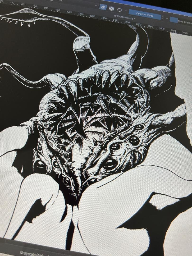 #WIP from my final illustration for Gods of the Forbidden North v3 from <a href="/pulphummock/">pulp hummock press</a> 

#ttrpg #ose #fantasyart