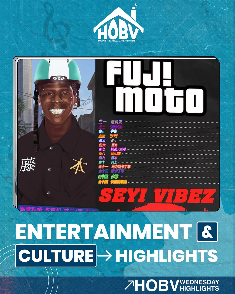 hofbvibes's tweet photo. HOBV Entertainment & Culture Highlights 📌🌎
From Nigeria to the UK & US new releases and culture shaping moments.
Your weekly digest, the HOBV way
#HOBV #CultureDigest #MidweekHighlights https://t.co/INTWlxBrhB
