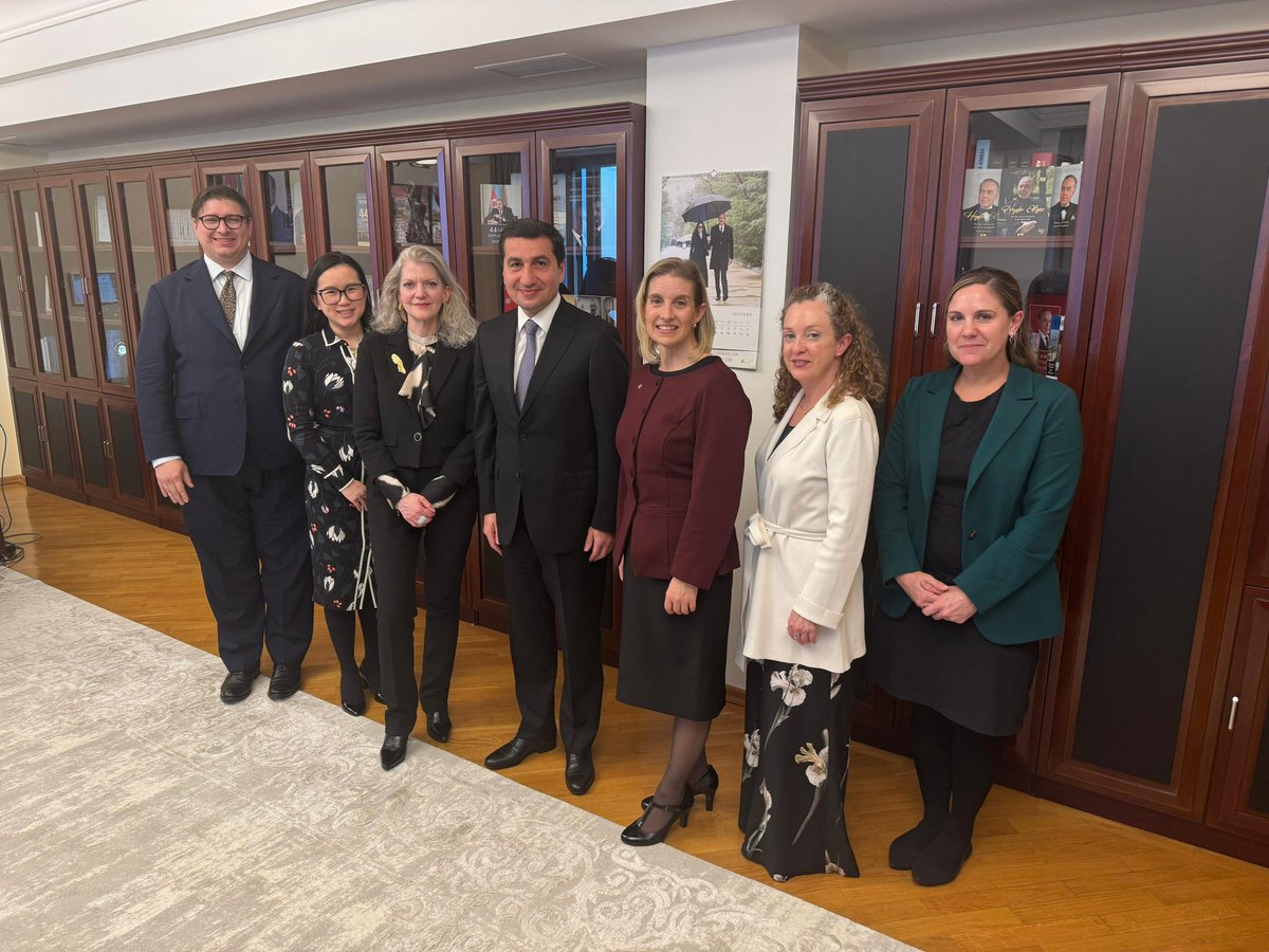 Pleased to meet with the United States delegation led by Allison Hooker, Under Secretary of State for Political Affairs. Our discussions covered a wide range of issues, including the advancement of the Armenia–Azerbaijan peace agenda and the implementation of regional