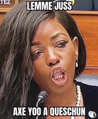 <a href="/LeeMZeldin/">Lee Zeldin</a> Maybe Simple-Minded, Dimwitted Jazzy Crockett should learn to check her facts before opening her gigantic yap.
How bout Axe'in some queschuns?  😆