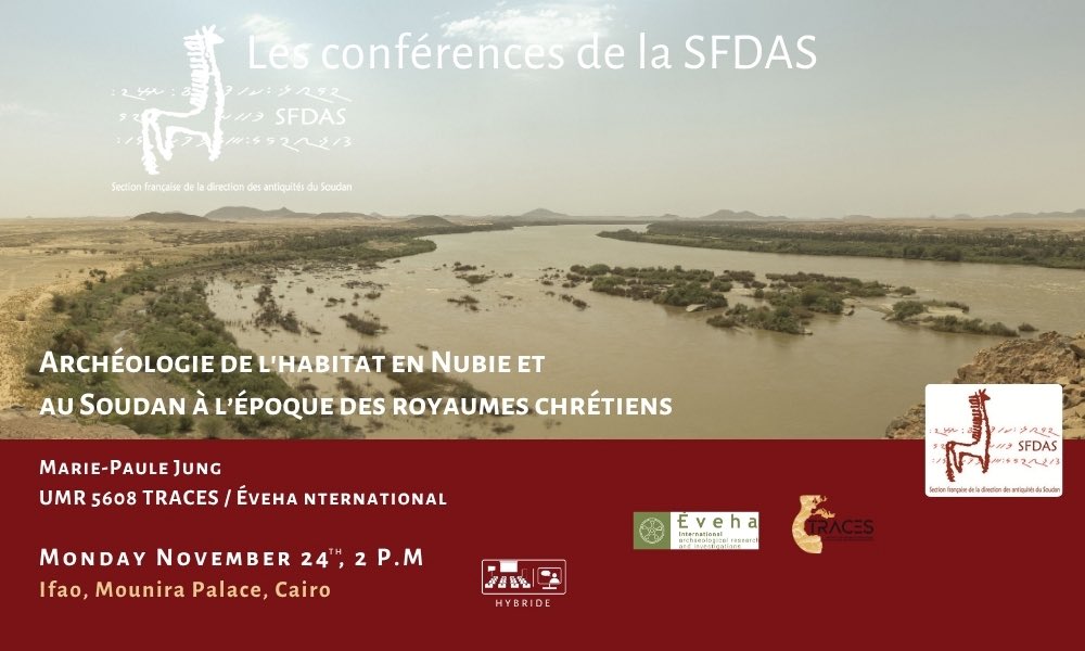 sfdaskhartoum's tweet image. The 6th SFDAS conference, presented by Marie-Paule Jung, will take place on Monday, November 24, 2025, at 2:00 PM at IFAO. 

La 6ᵉ conférence de la SFDAS, présentée par Marie-Paule Jung, aura lieu le lundi 24 novembre 2025 à 14h00 at IFAO