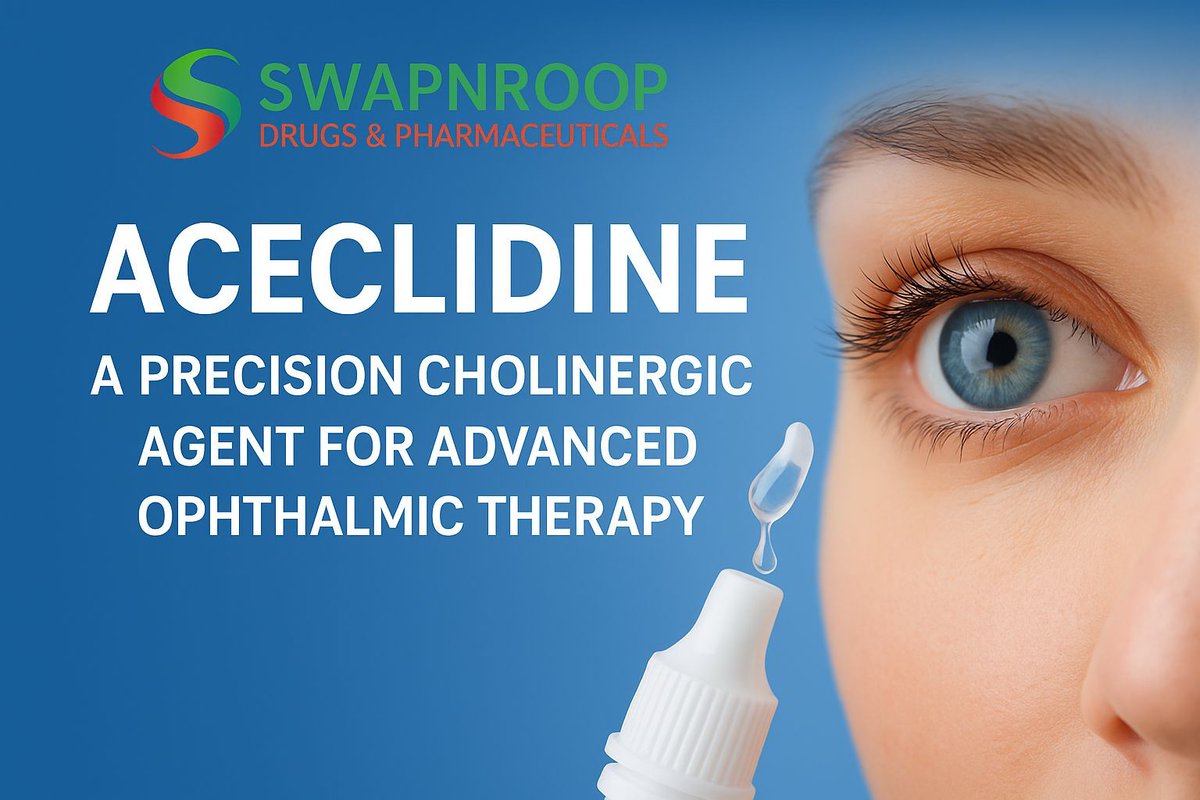 🌟 Aceclidine – A Precision Cholinergic Agent for Ophthalmic Excellence
By Swapnroop Drugs &amp; Pharmaceuticals 🧪🌿

👁️ Aceclidine is an advanced parasympathomimetic agent widely recognized for its potent miotic action and its role in managing glaucoma and other ophthalmic