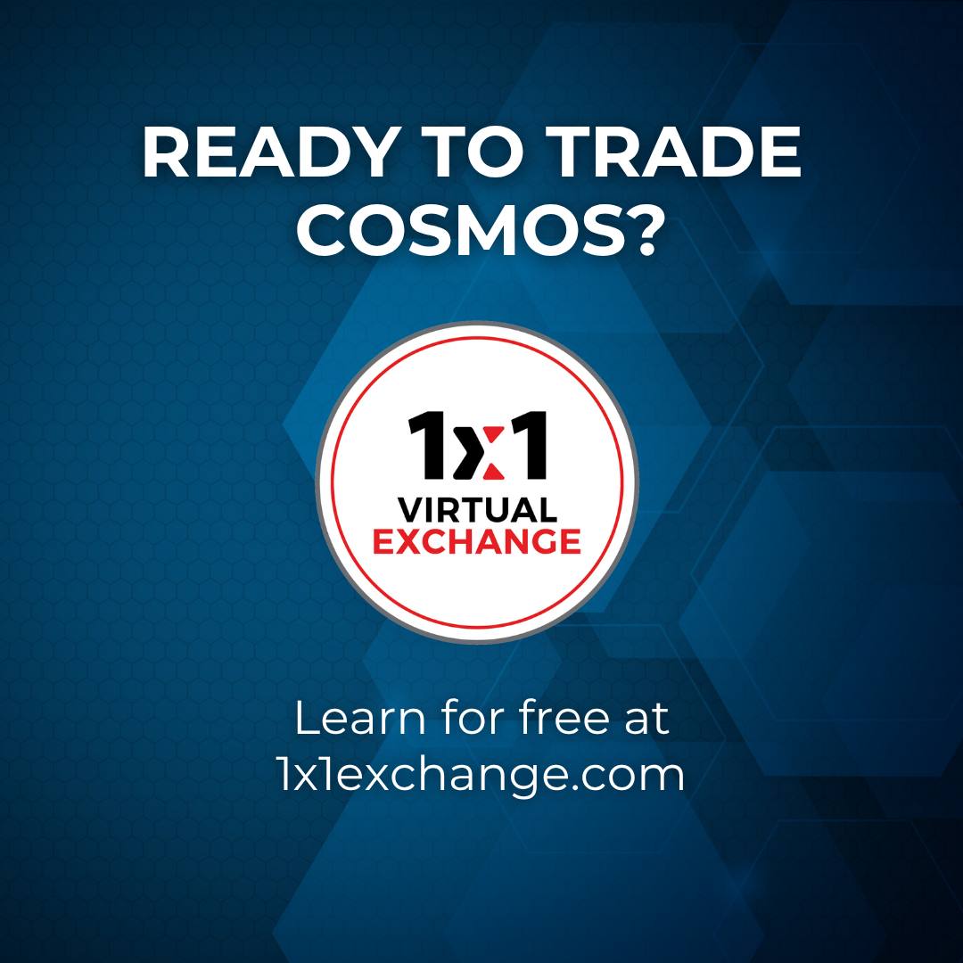 1x1virtualexch's tweet image. Curious about Cosmos (ATOM)? 
Here’s your quick guide on what it is and why everyone’s talking about it.
Learn to trade it for free at 1x1exchange.com. 
#Cosmos #ATOM #CosmosNetwork #CryptoEducation #CryptoTrading   #CryptoCommunity #1x1Exchange #LearnCrypto #TradeCrypto