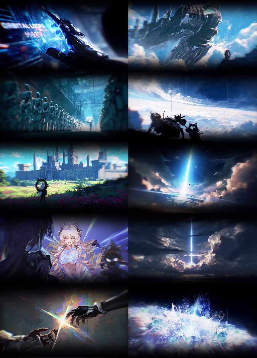 darknessdfm's tweet image. 3周年PVのイラストを担当しました！
企画や演出にも気を配りながら制作したので、本当に良い経験になりました。
このほかにも、3周年イベントストーリーではナユタとスノーホワイトの回想シーンも担当しています〜
制作の過程で手伝ってくださった方もお一人いらっしゃいます！…