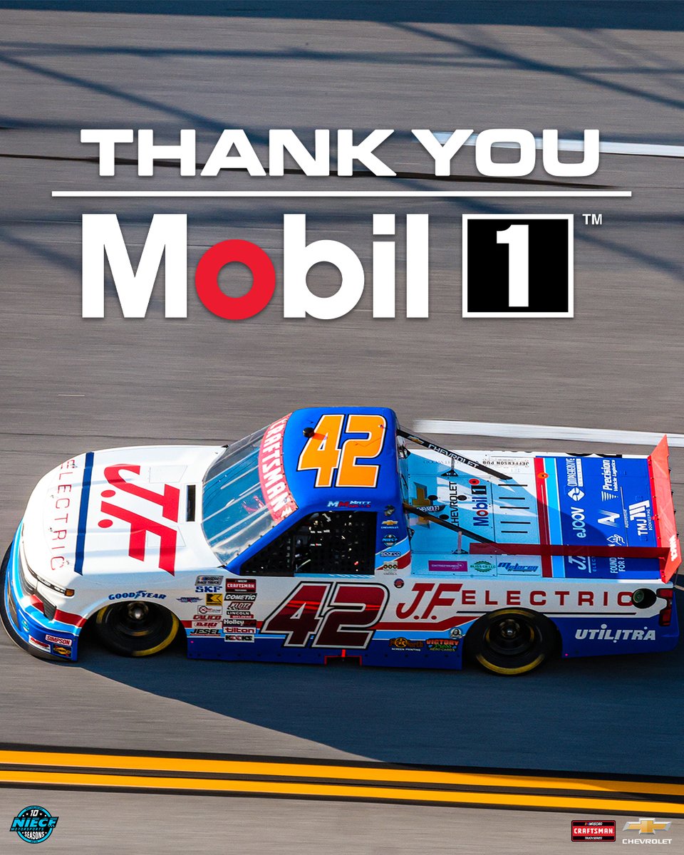 We turned over 12,000 laps this year, and we couldn't have done it without <a href="/Mobil1/">Mobil 1</a>!

We're proud to be partnered with the Official Motor Oil of <a href="/NASCAR/">NASCAR</a> and thankful for their support in 2025. 

#PressTheAttack | #TeamChevy
