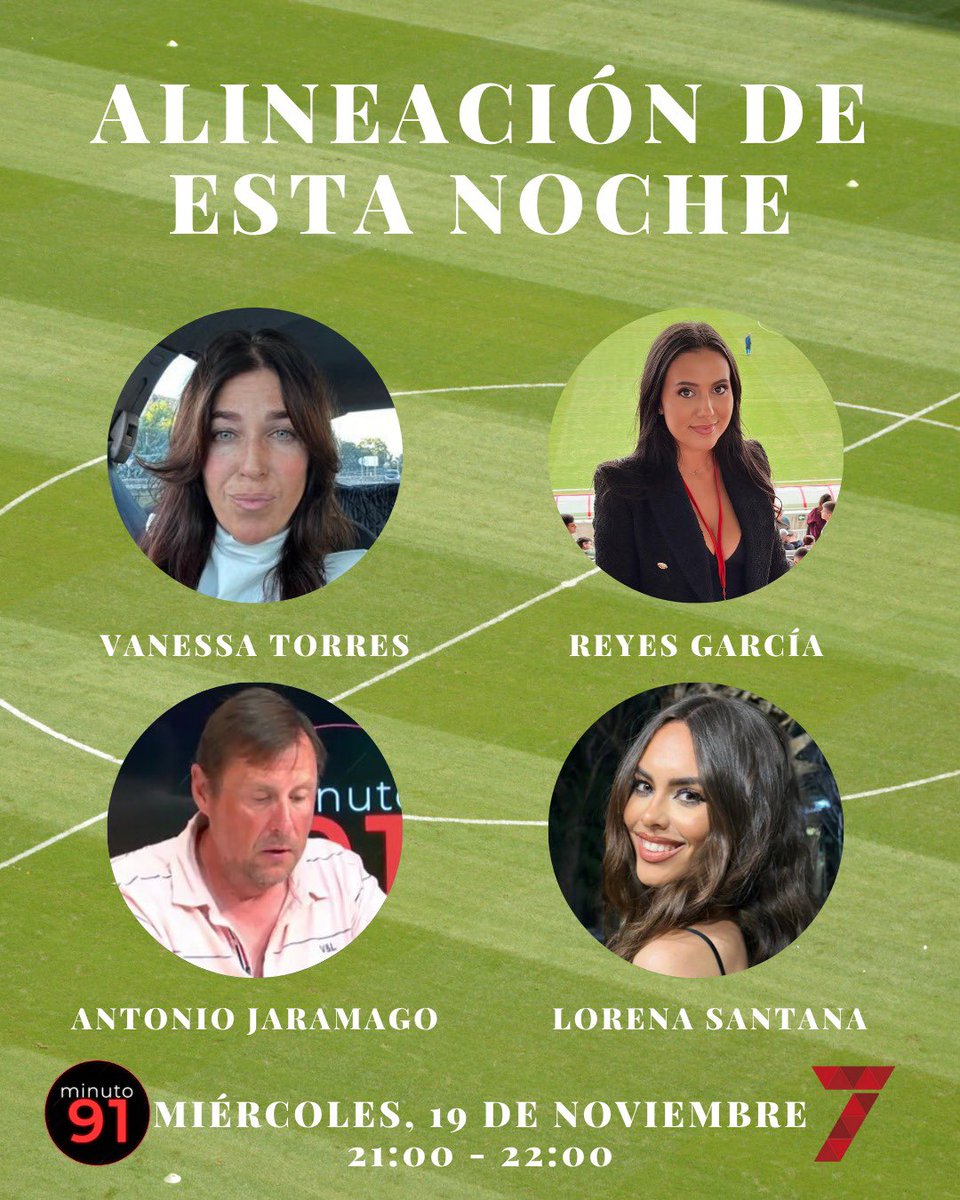 Minuto91Sevilla's tweet image. 🚨 ¡Miércoles con M de #Minuto91Sevilla!

🟢 Fornals regresa a los entrenos del #RealBetis.

🔴 La venta del #SevillaFC se acerca poco a poco.

🗣️ Con @VanessaTorresAb, @_ReyesGarciaR, @eljaramago y Lorena Santana.

📺 A las 21:00 en @7TVSevilla.